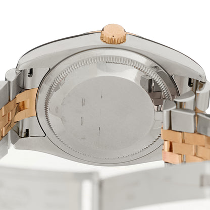 Rolex Stainless Steel 18K Everose Gold Diamond 36mm Oyster Perpetual Datejust Watch Pink Jubilee 116231 4 of 5