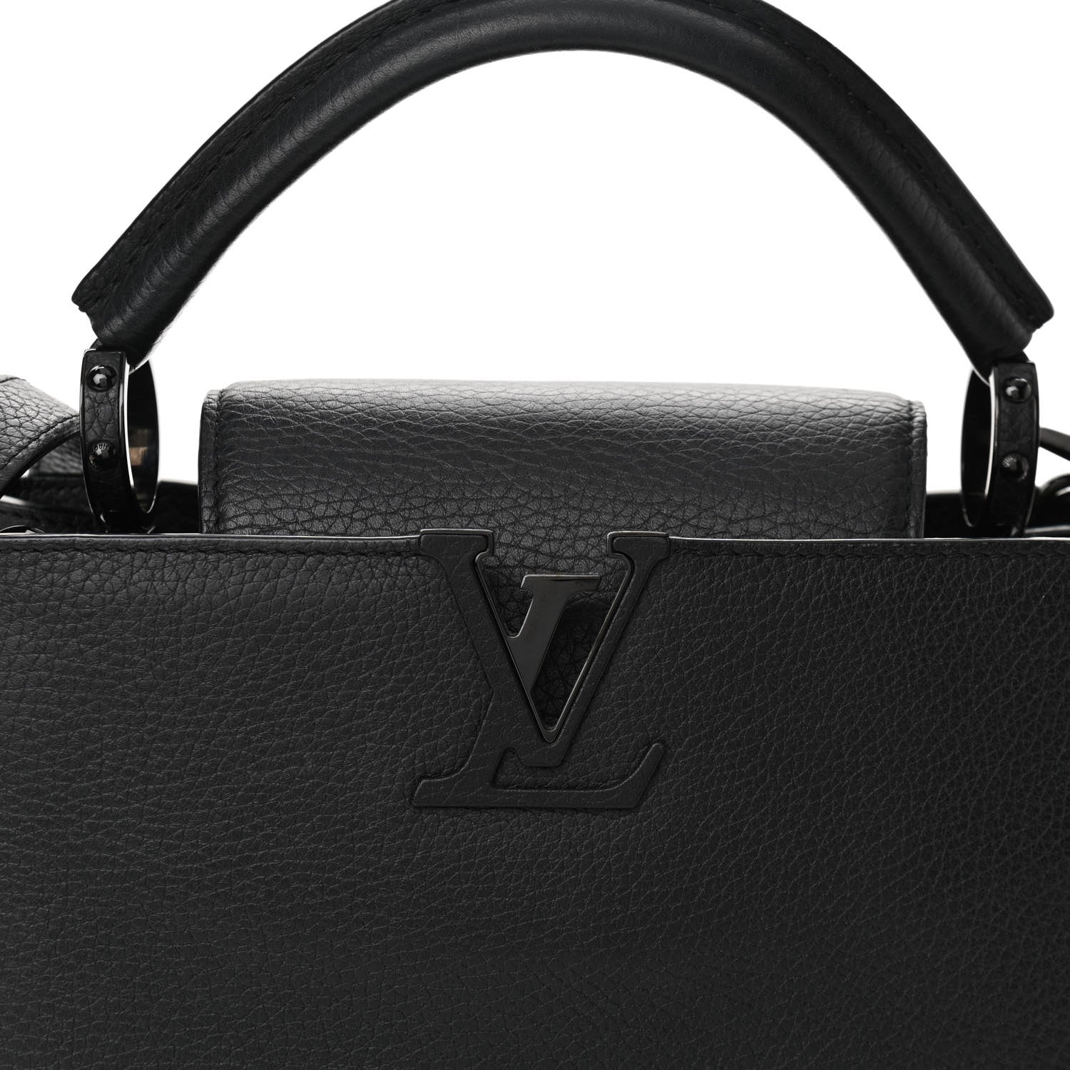 Louis Vuitton Taurillon Capucines BB Black 6 of 9