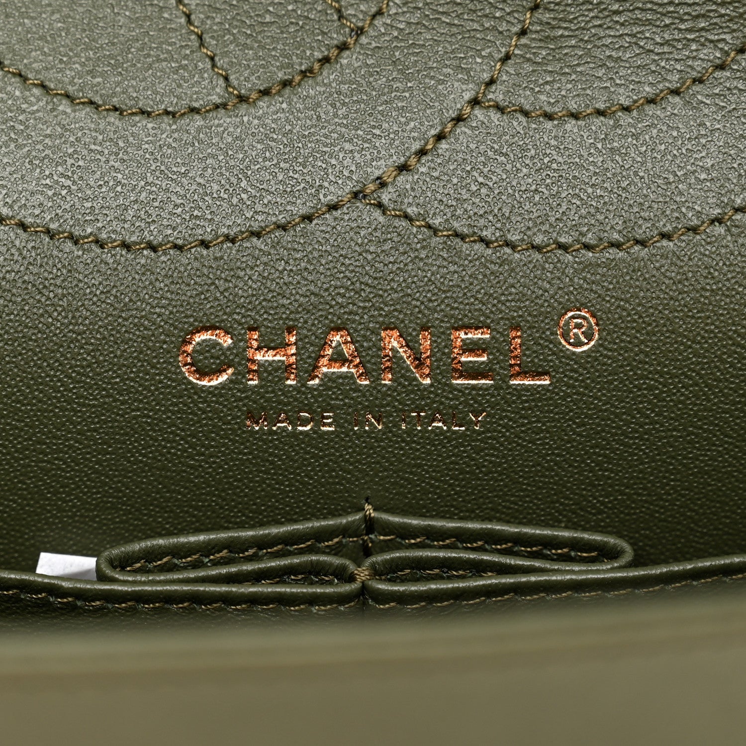 Chanel Metallic Calfskin Chevron Quilted 2.55 Reissue 226 Flap Green 6 of 10