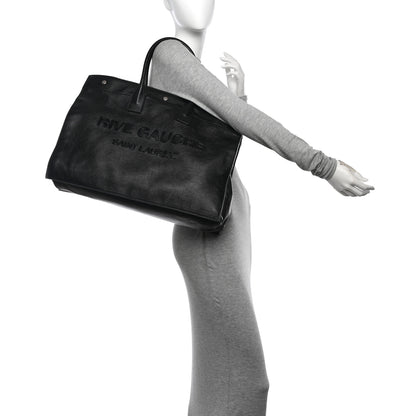 Saint Laurent Vitello Rive Gauche Large Tote Black 2 of 11