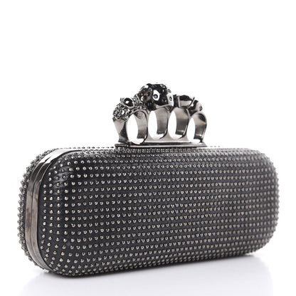 Alexander McQueen Nappa Studded Knucklebox Clutch Black 3 of 8
