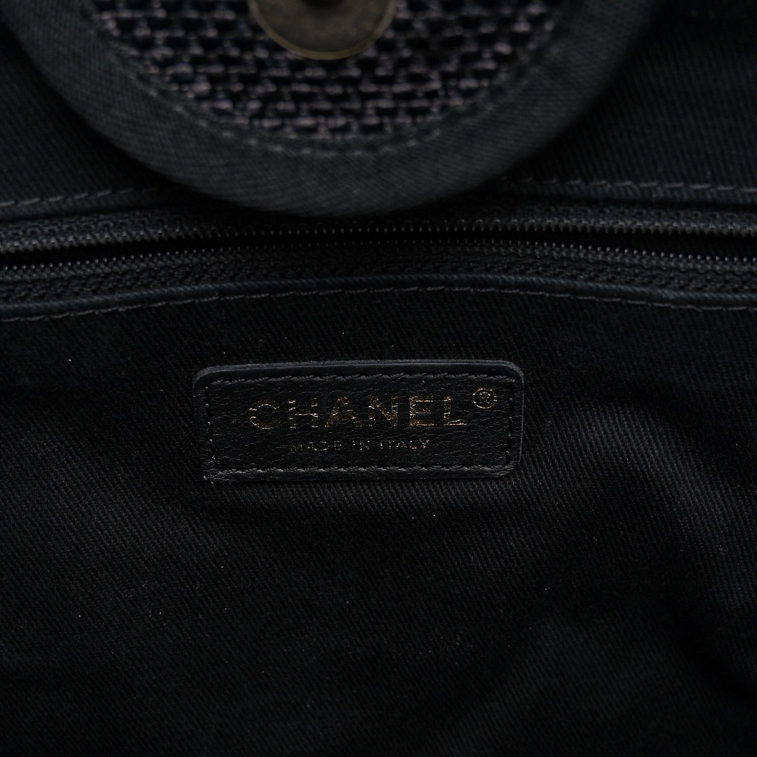 Chanel Woven Straw Raffia Large Deauville Tote Black 6 of 10
