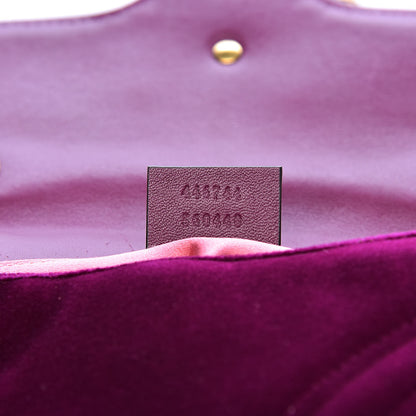 Gucci Velvet Matelasse Mini GG Marmont Shoulder Bag Fuchsia Violet Cyclamen 7 of 17