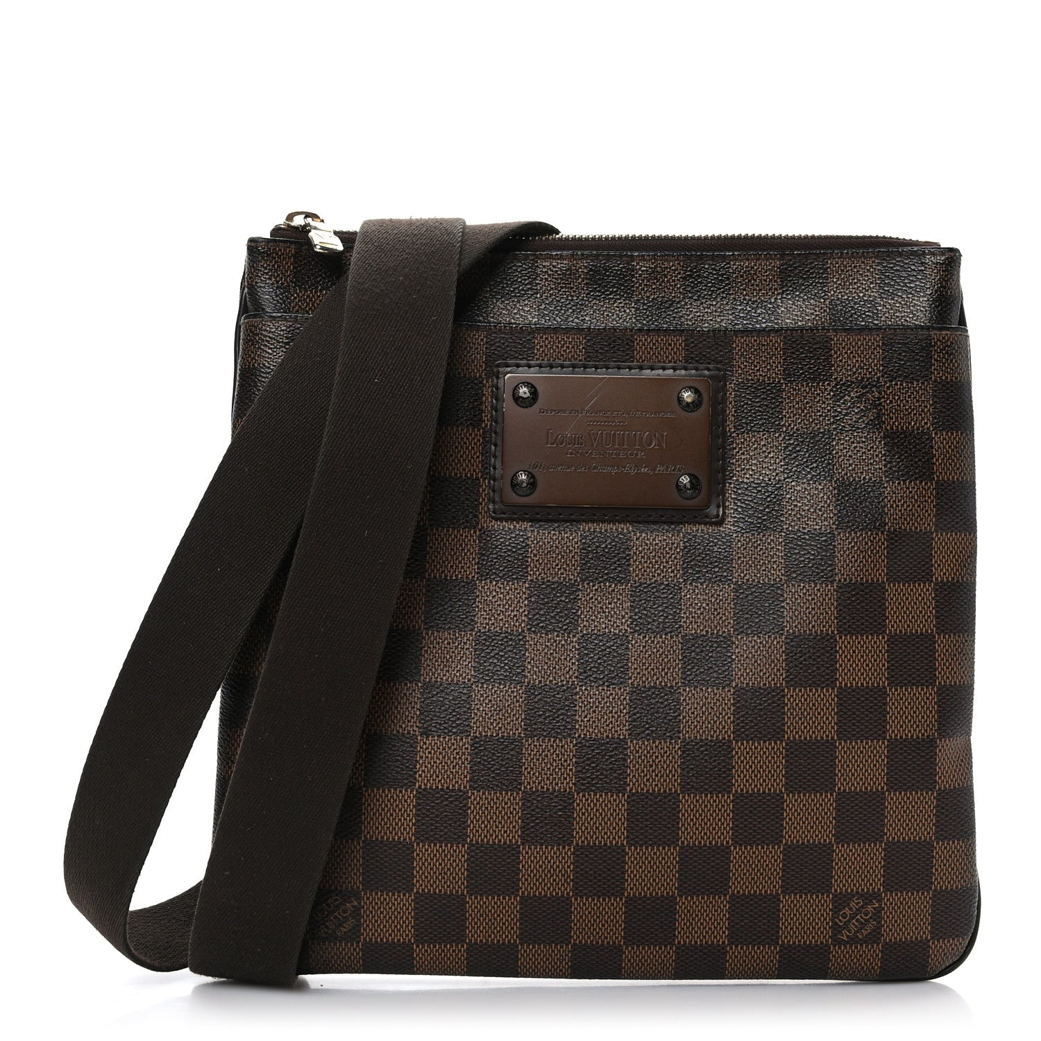 Louis Vuitton Damier Ebene Brooklyn Flat Pochette 1 of 8