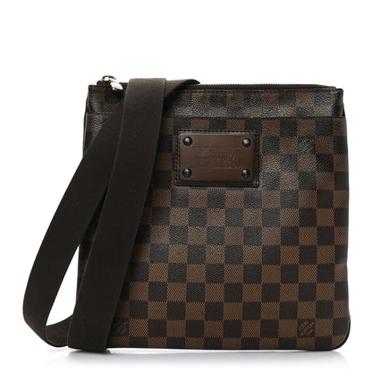 Louis Vuitton Damier Ebene Brooklyn Flat Pochette 1 of 8
