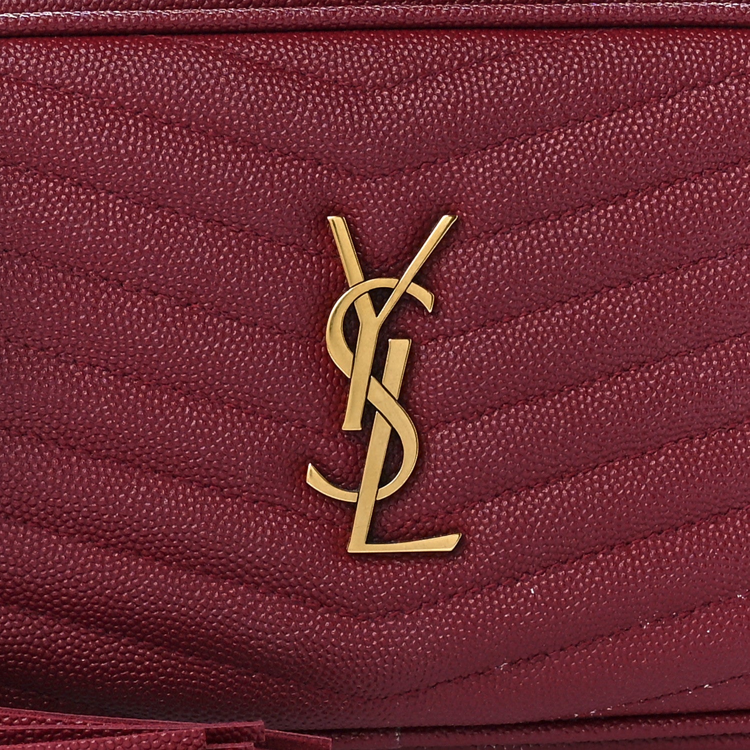 Saint Laurent Grain De Poudre Matelasse Monogram Mini Lou Camera Bag Opyum Red 8 of 11