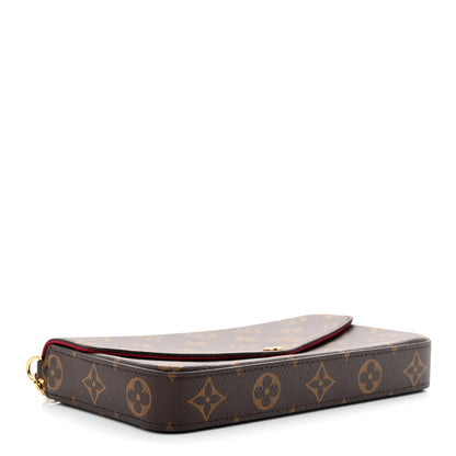 Louis Vuitton Monogram Pochette Felicie Chain Wallet Fuchsia 5 of 12