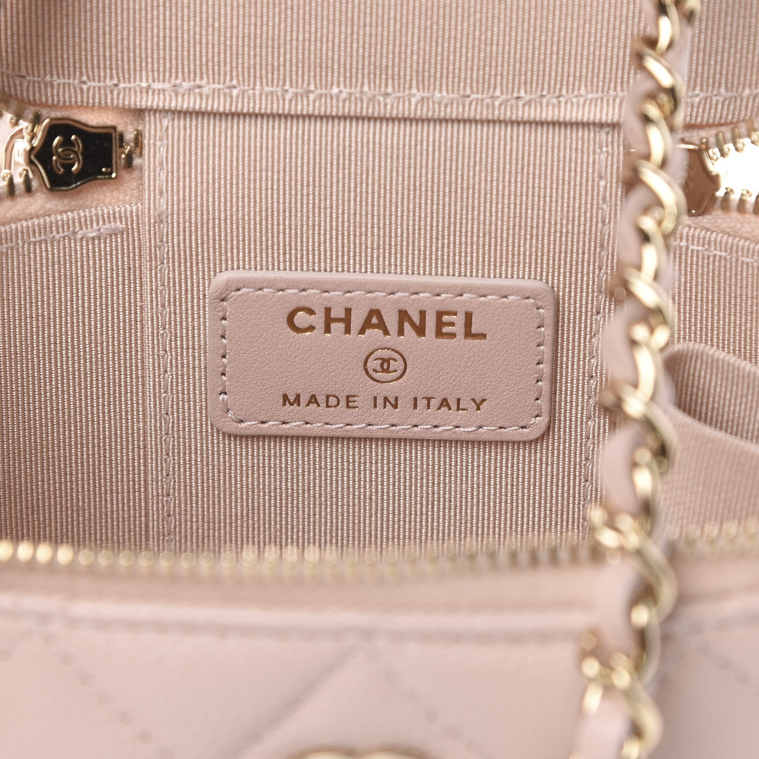 Chanel Caviar Quilted Mini Vanity Case With Chain Light Pink 6 of 11