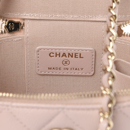 Chanel Caviar Quilted Mini Vanity Case With Chain Light Pink 6 of 11
