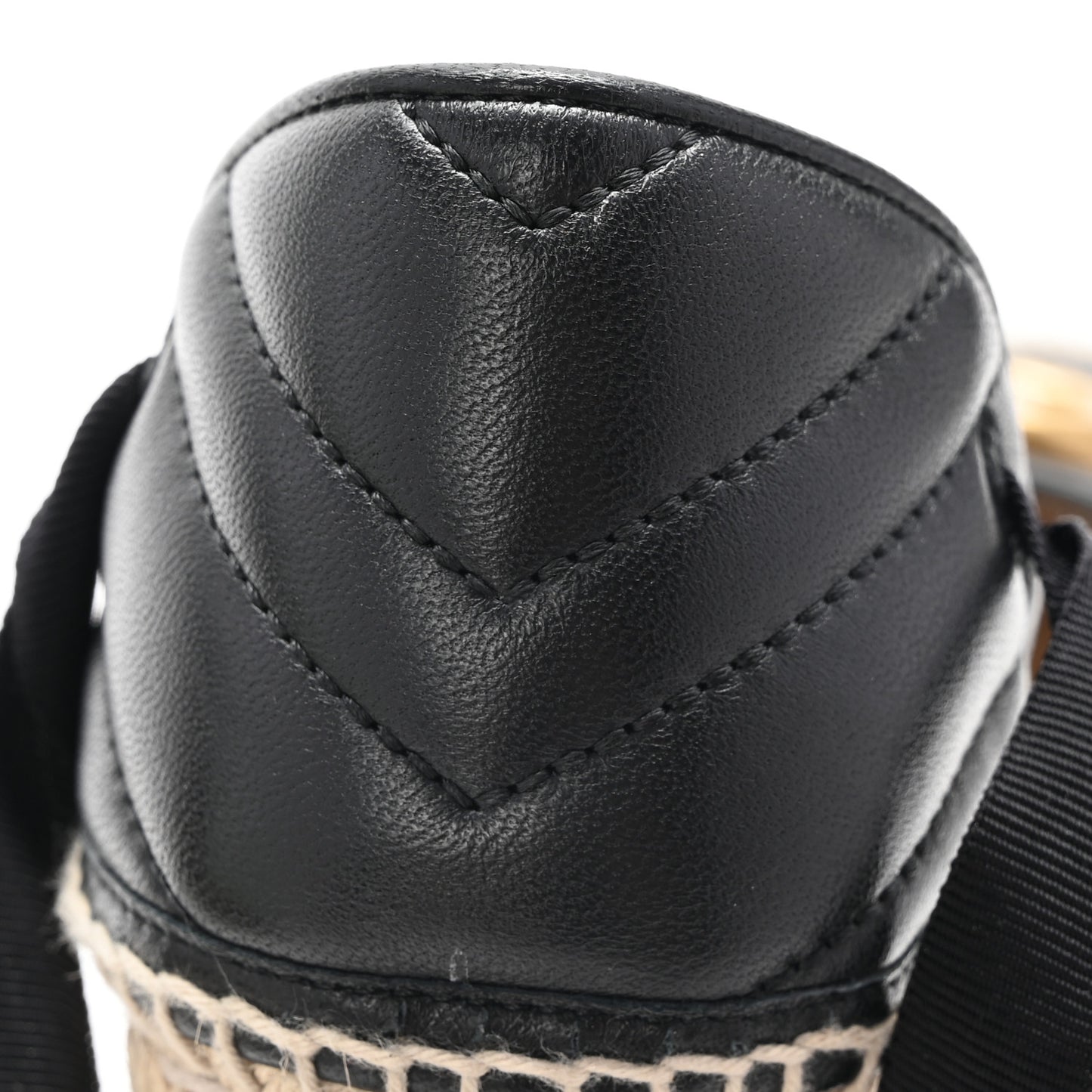 Nappa Matelasse GG Marmont Ankle Wrap Platform 35/120mm Espadrille Wedges 39 Black