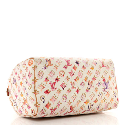Louis Vuitton Watercolor Aquarelle Speedy 35 White 4 of 14