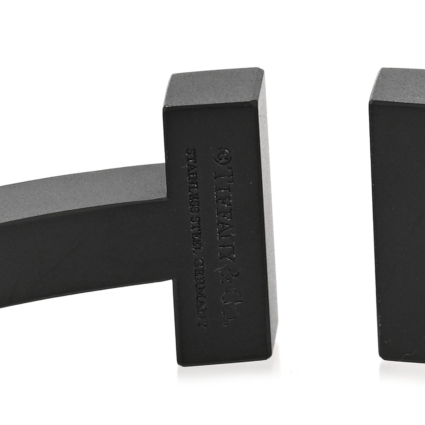 Black-Coated Stainless Steel T Square Bracelet