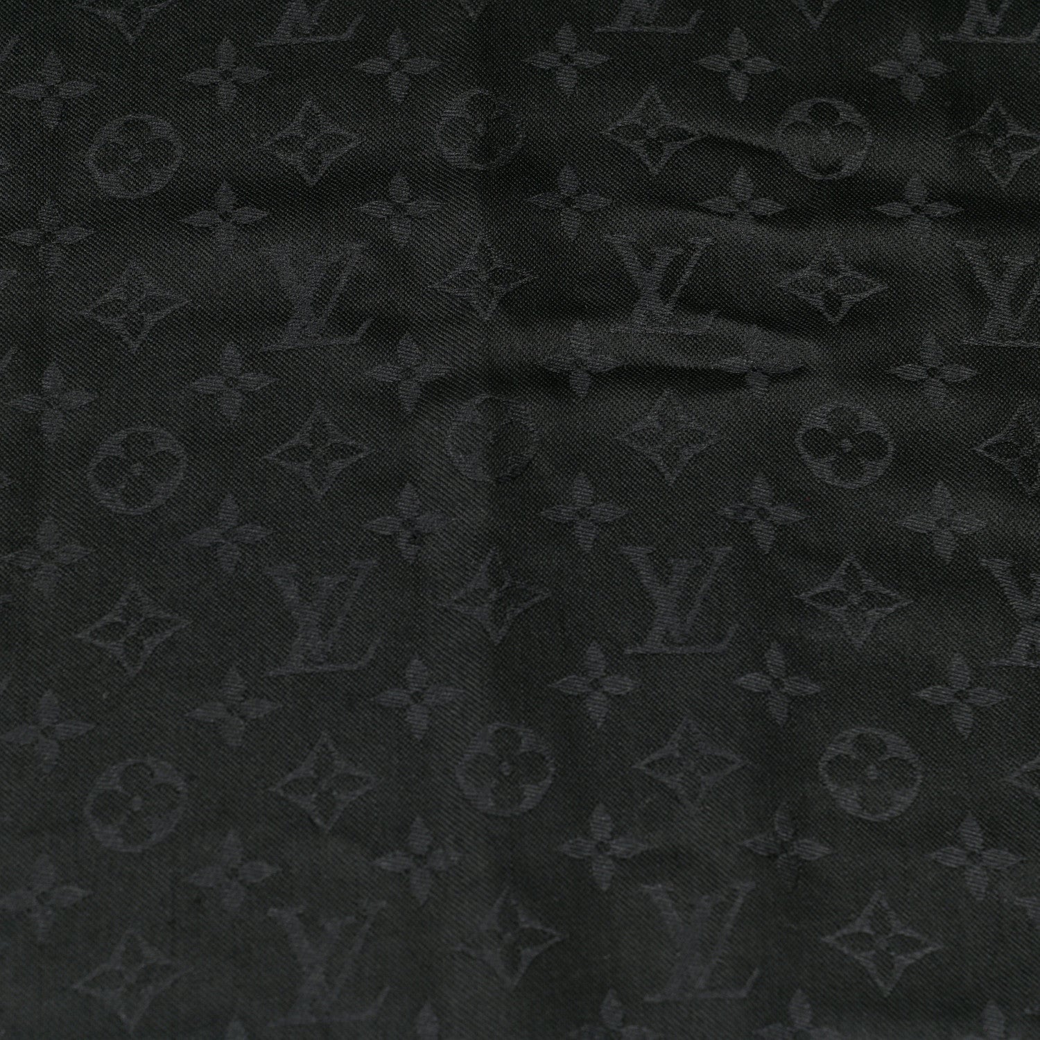 Louis Vuitton Silk Wool Monogram Shawl Black 3 of 4