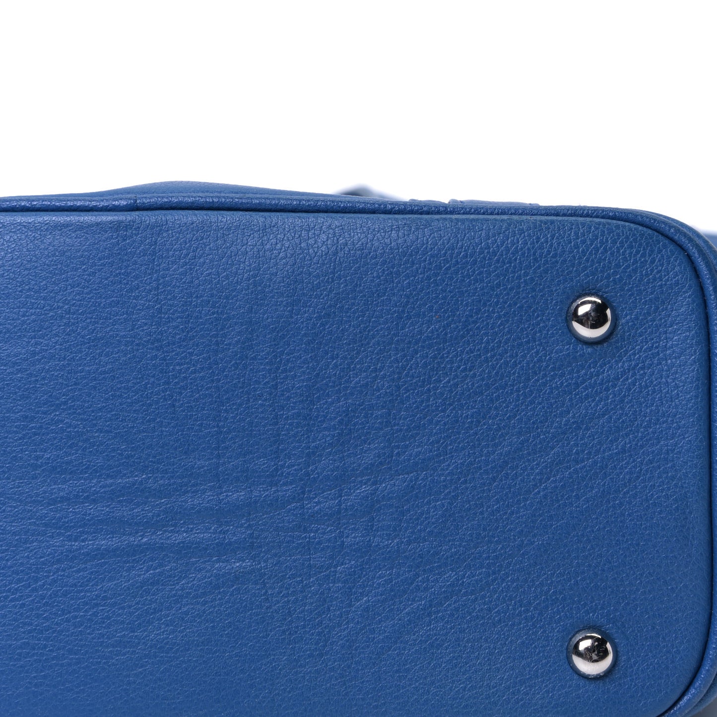 Grained Calfskin Mini Tote Blue
