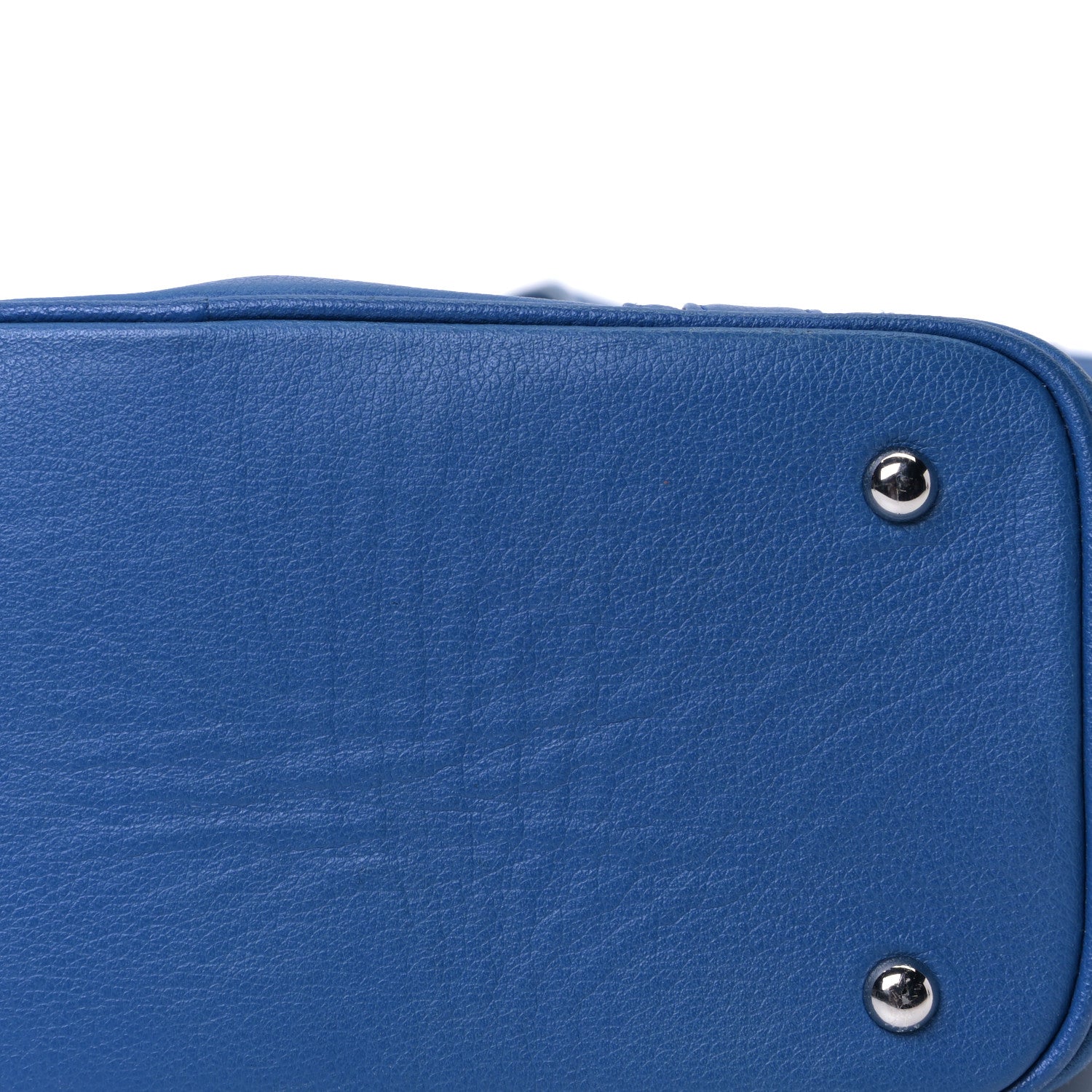 MCM Grained Calfskin Mini Tote Blue 6 of 6