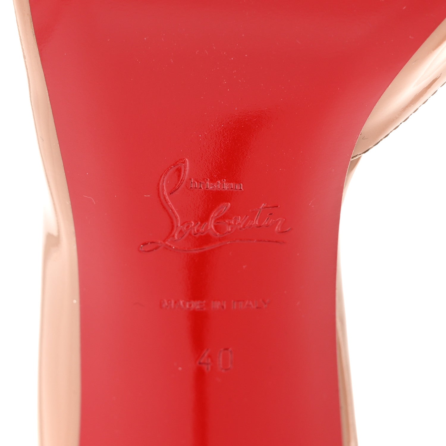 Christian Louboutin Patent Iriza 85 Pumps 40 Nude 7 of 8