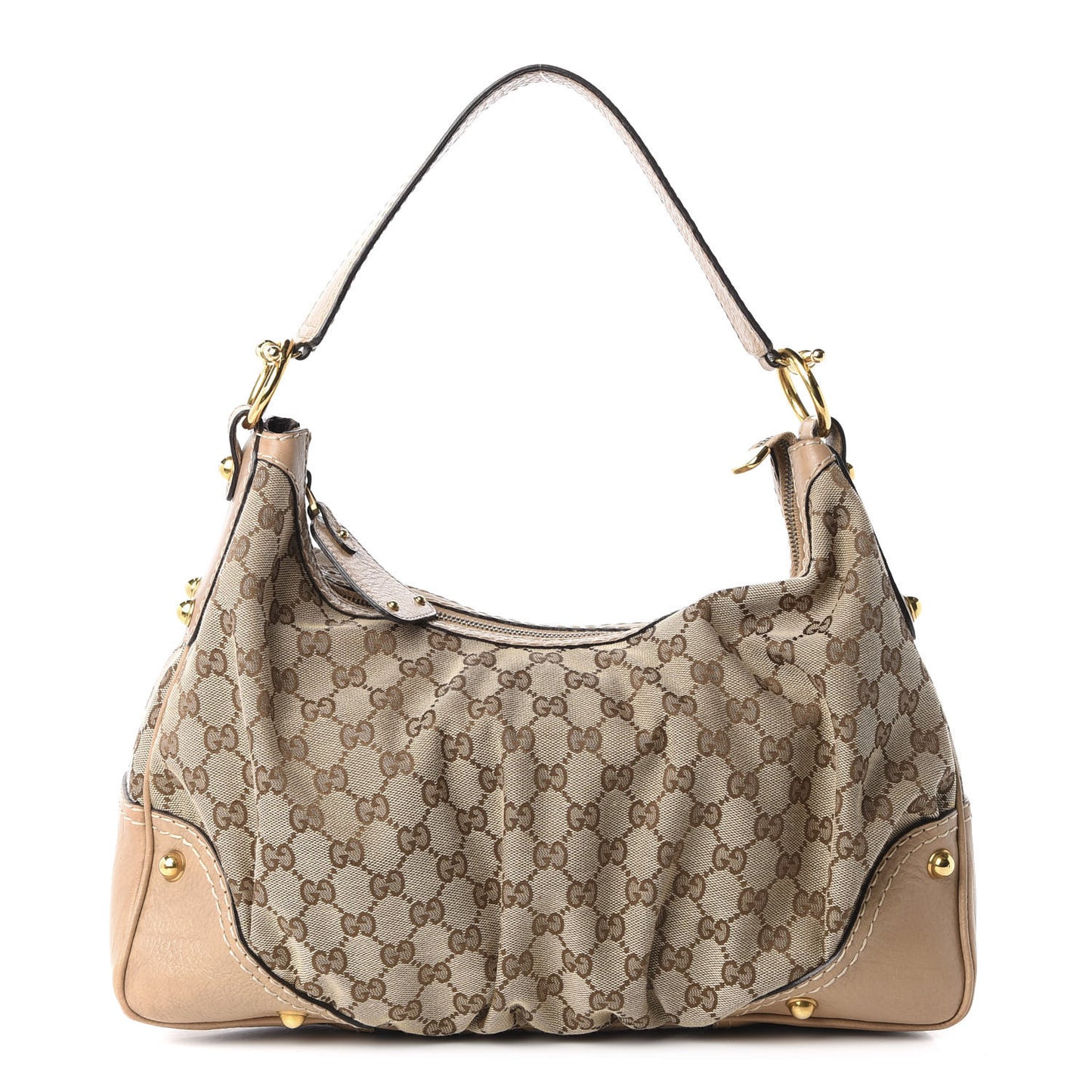 Monogram Medium Jockey Hobo Beige