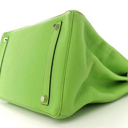 Hermes Taurillon Clemence Birkin 35 Vert Cru 10 of 15