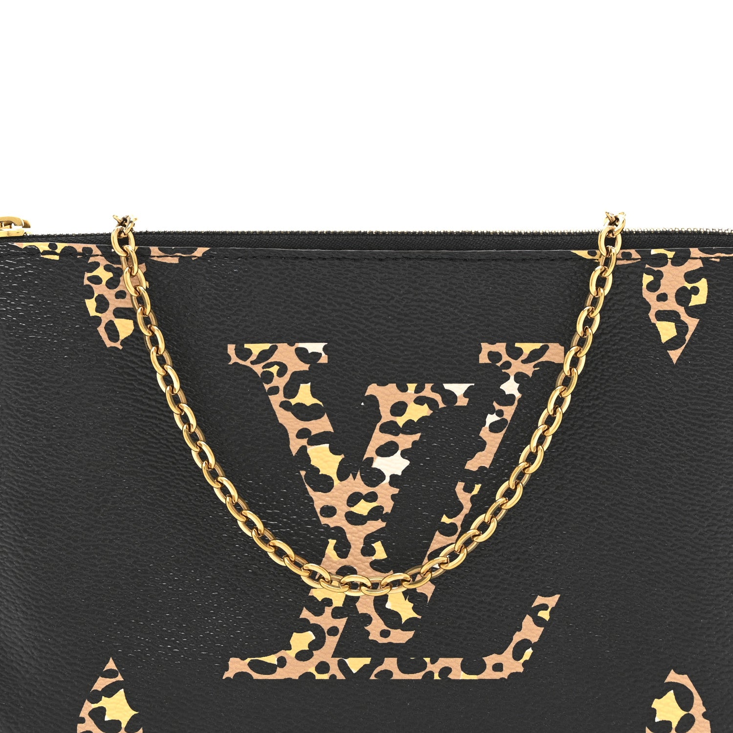Louis Vuitton Monogram Giant Jungle Pochette Double Zip Black 8 of 10