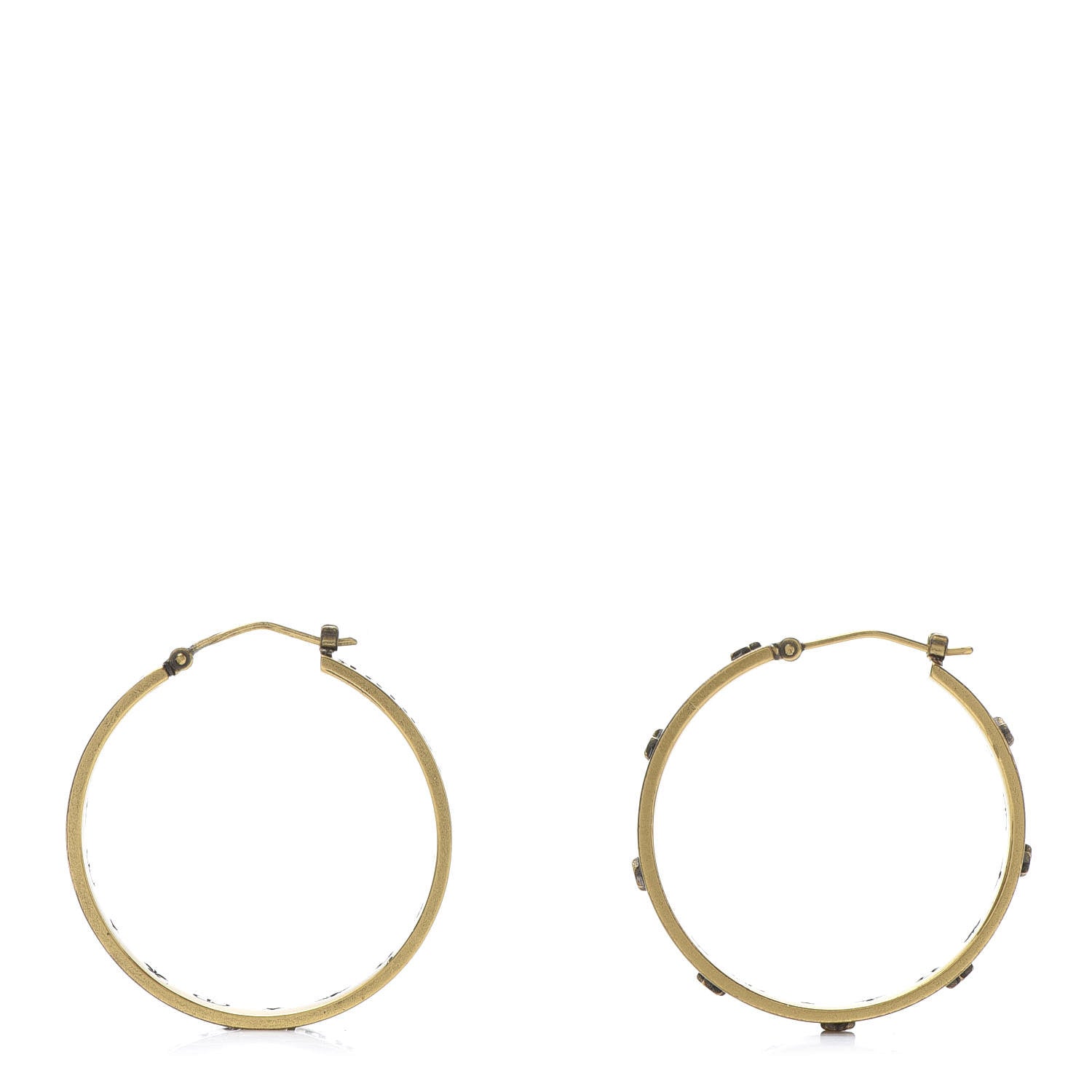 Christian Dior Metal J'adior Medium Hoop Earrings Antique Gold 1 of 8