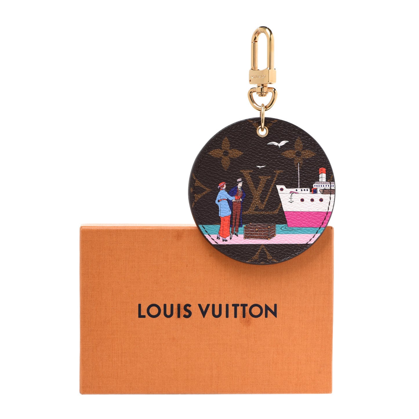 Damier Ebene 2016 Christmas Animation Bag Charm Key Ring