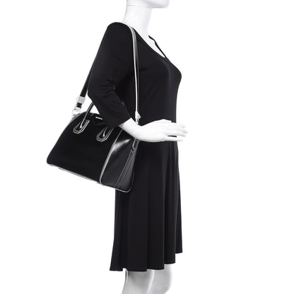 Givenchy Calfskin Contrast Topstitch Small Antigona Black White 2 of 10