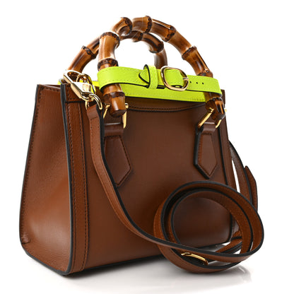 Gucci Wonka Grain Calfskin Mini Diana Tote Bag Cuir Yellow Fluo 3 of 13