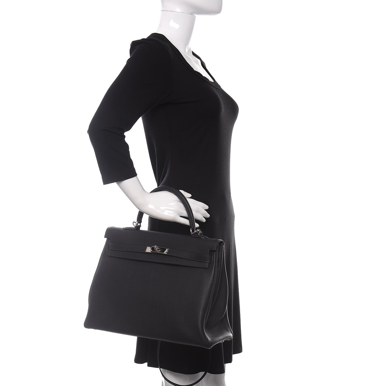 Hermes Togo Kelly Retourne 35 Bleu Nuit 3 of 11
