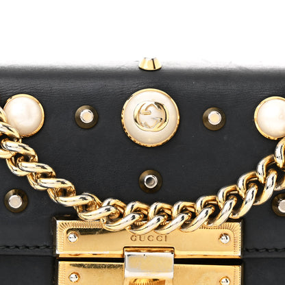 Gucci Calfskin Studded Small Padlock Shoulder Bag Black 8 of 11