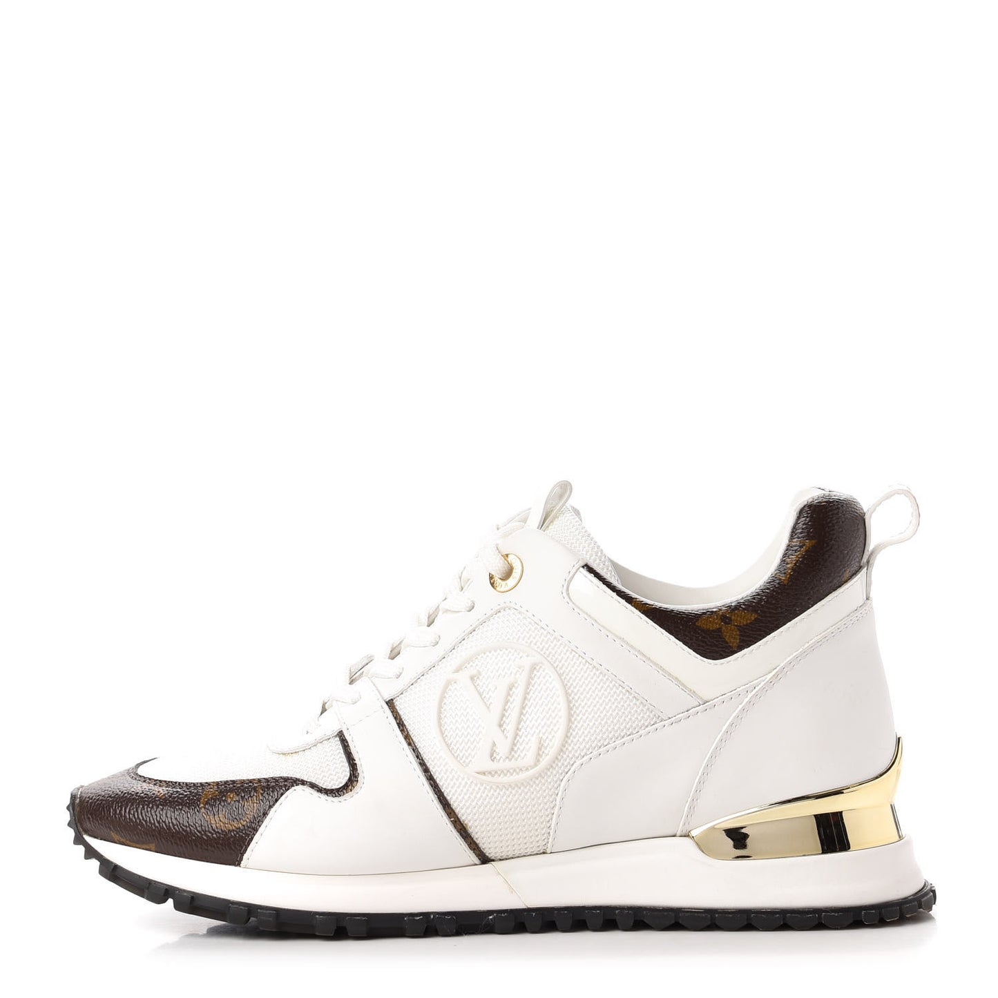 Suede Monogram Run Away Sneakers 37 White