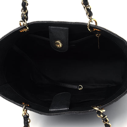 Chanel Caviar Quilted Vertical Grand Shopping Tote GST Black 4 of 4