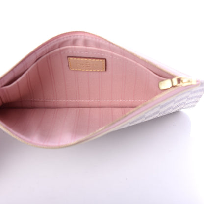 Louis Vuitton Damier Azur Neverfull MM GM Pochette Rose Ballerine 5 of 7