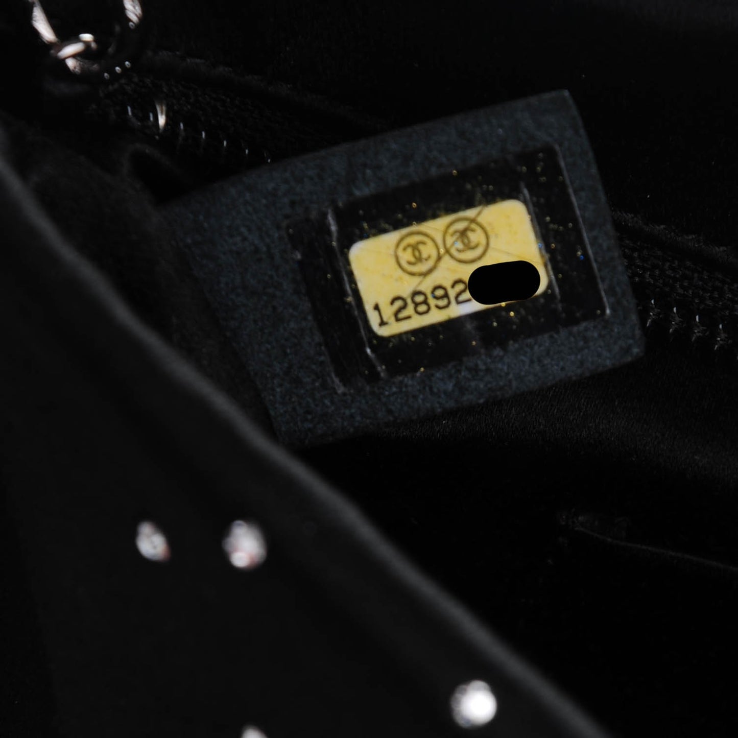 Satin Diamante Evening Clutch Bag Black