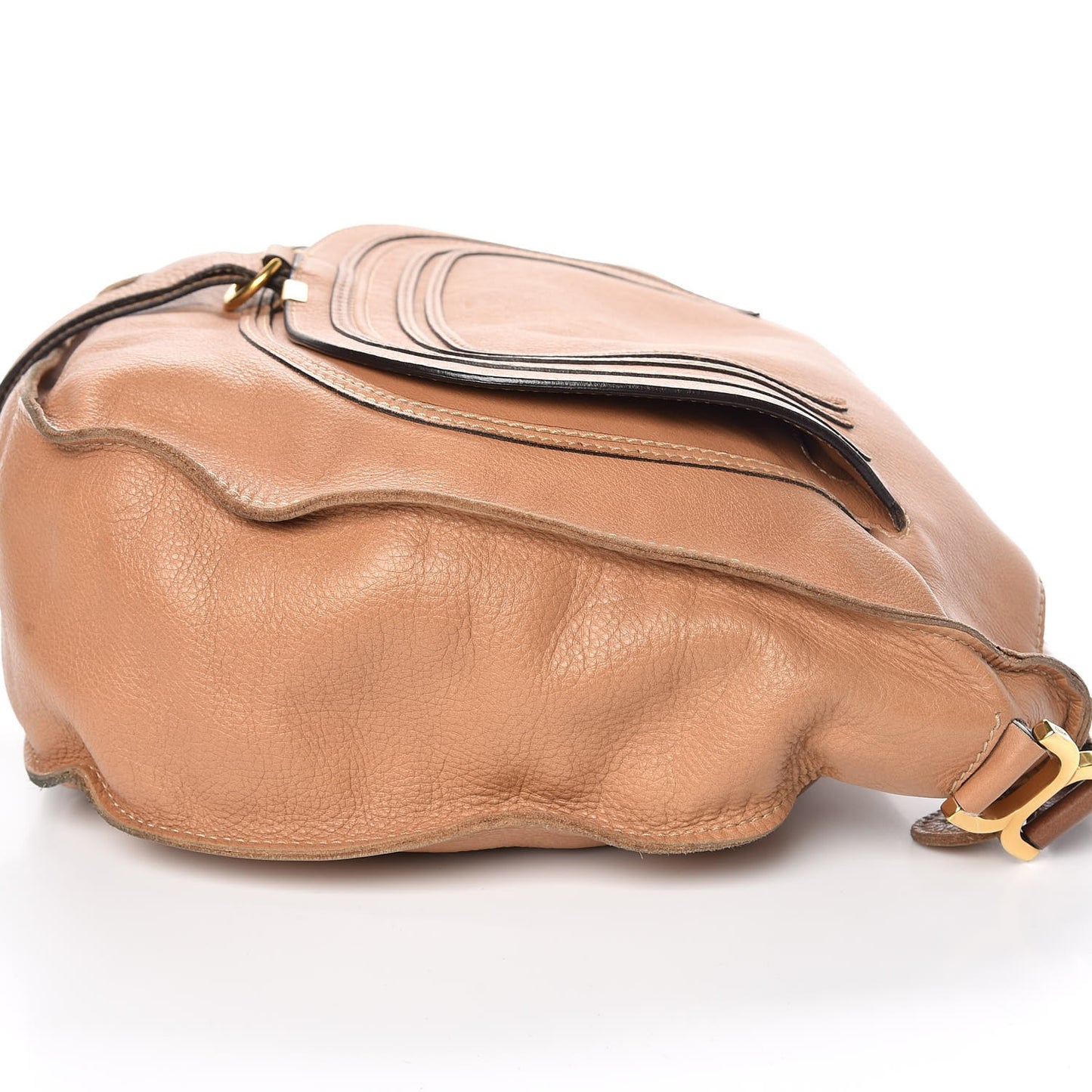 Calfskin Large Marcie Hobo Wood