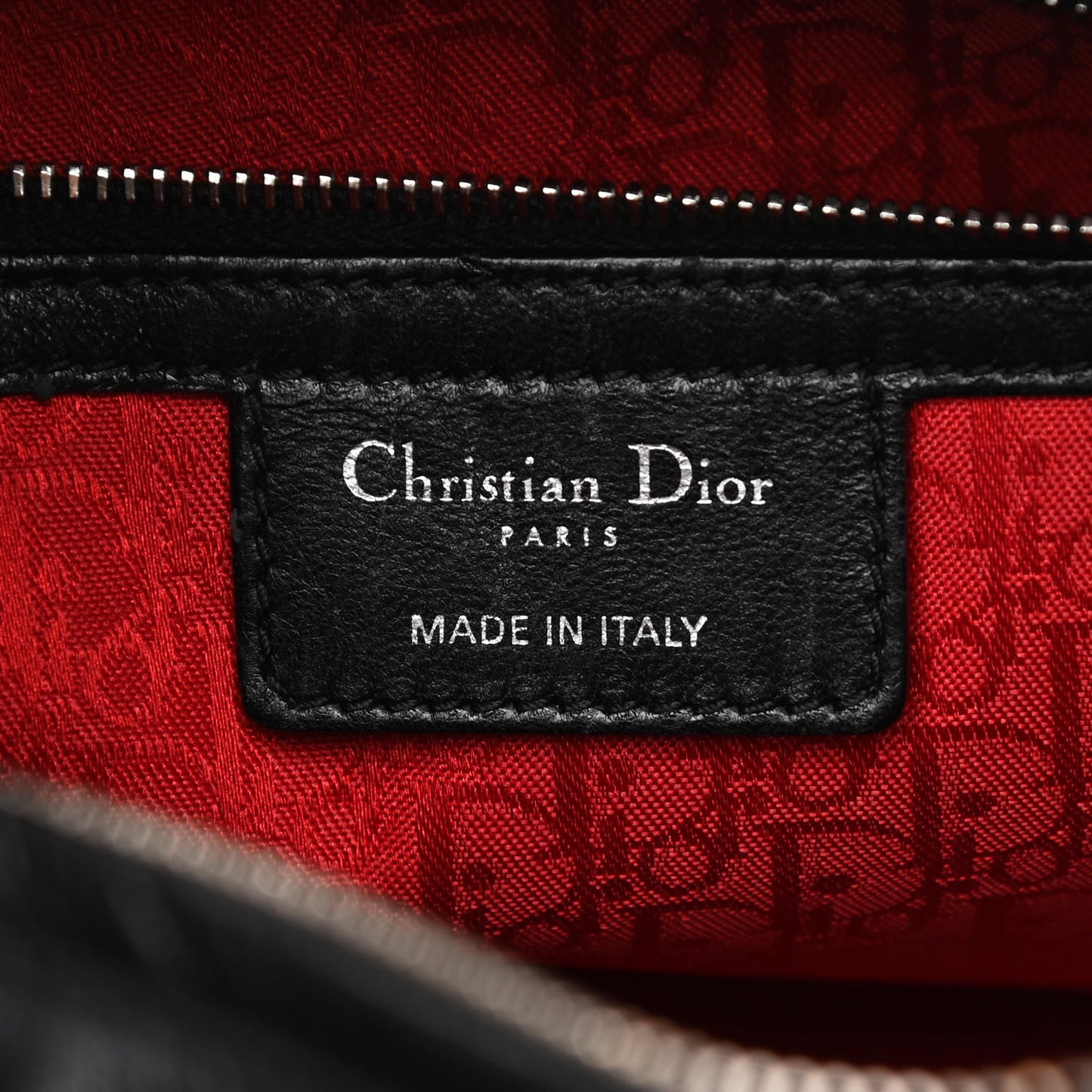 Lambskin Cannage Large Lady Dior Black