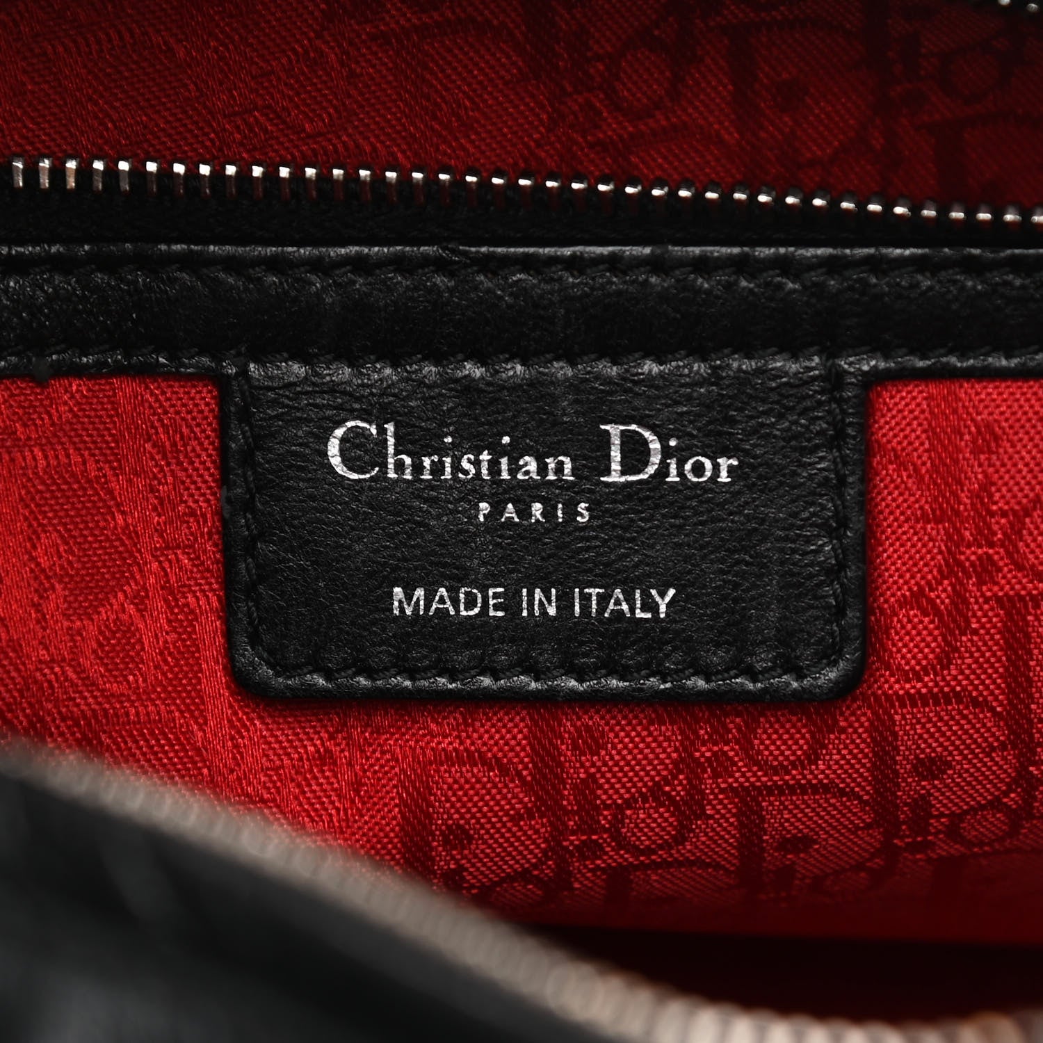 Christian Dior Lambskin Cannage Large Lady Dior Black 6 of 16