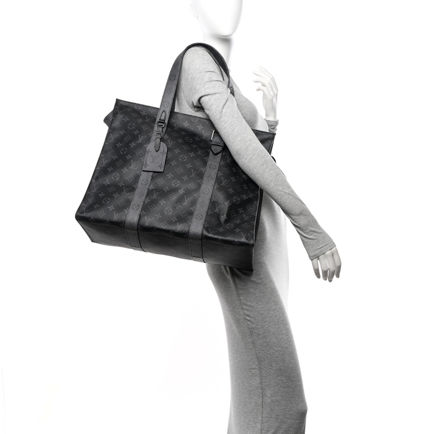 Louis Vuitton Monogram Eclipse Cabas Zippe GM Black 2 of 9