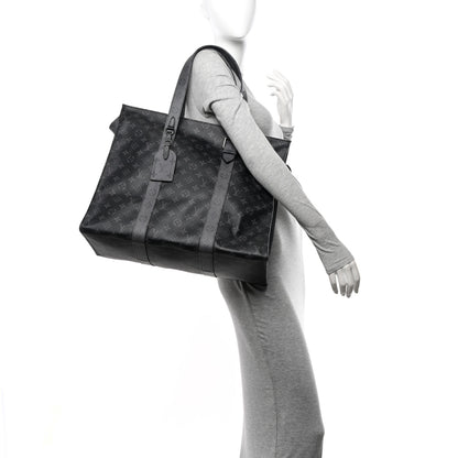 Louis Vuitton Monogram Eclipse Cabas Zippe GM Black 2 of 9
