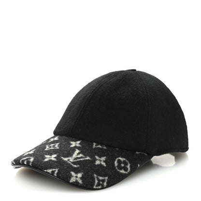 Louis Vuitton Wool Silk Monogram Endless Cap L Black 1 of 9
