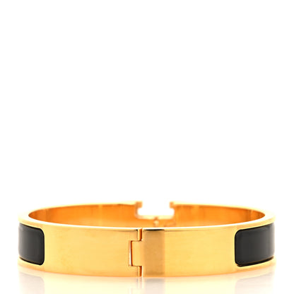 Hermes Enamel Narrow Clic Clac H Bracelet PM Black 3 of 5