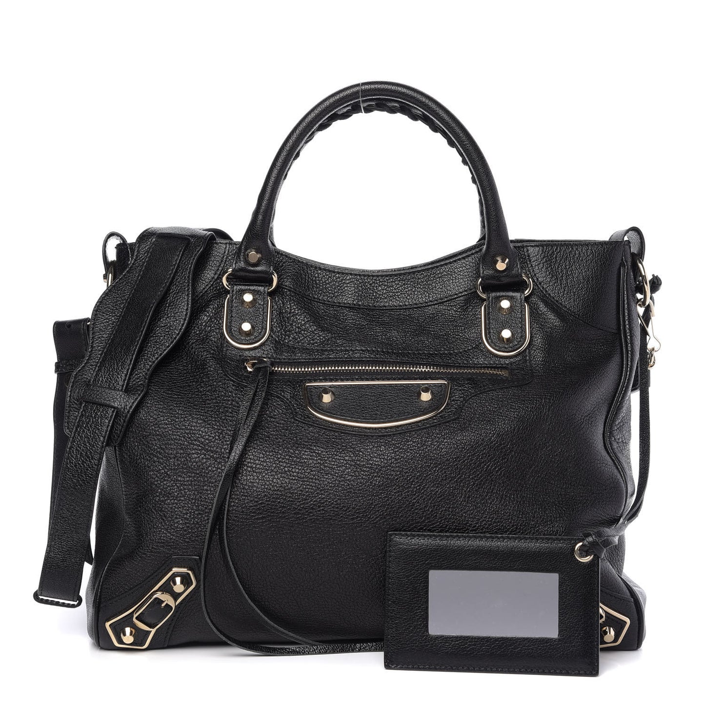 Chevre Gold Metallic Edge Hardware Velo Black