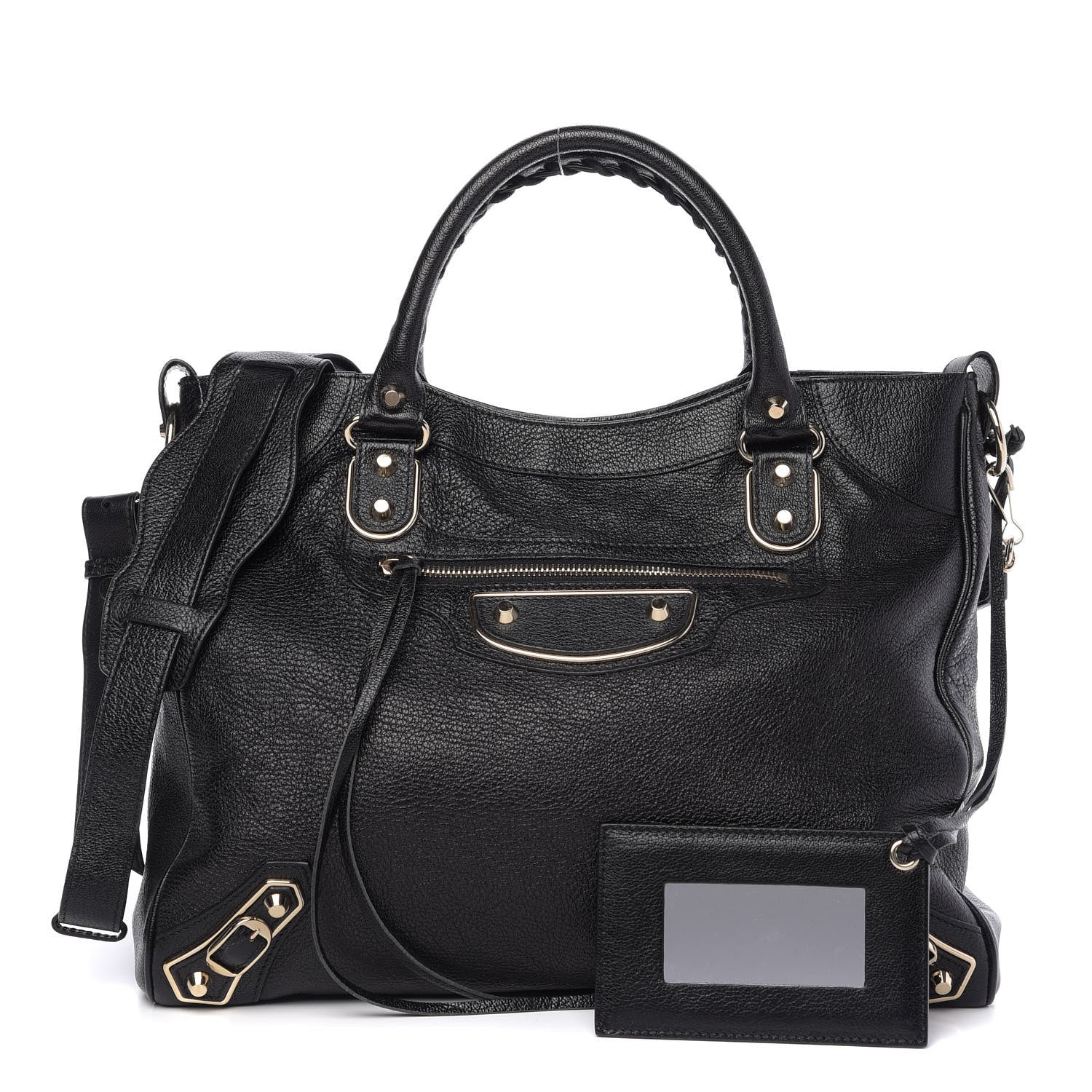 Balenciaga Chevre Gold Metallic Edge Hardware Velo Black 1 of 9