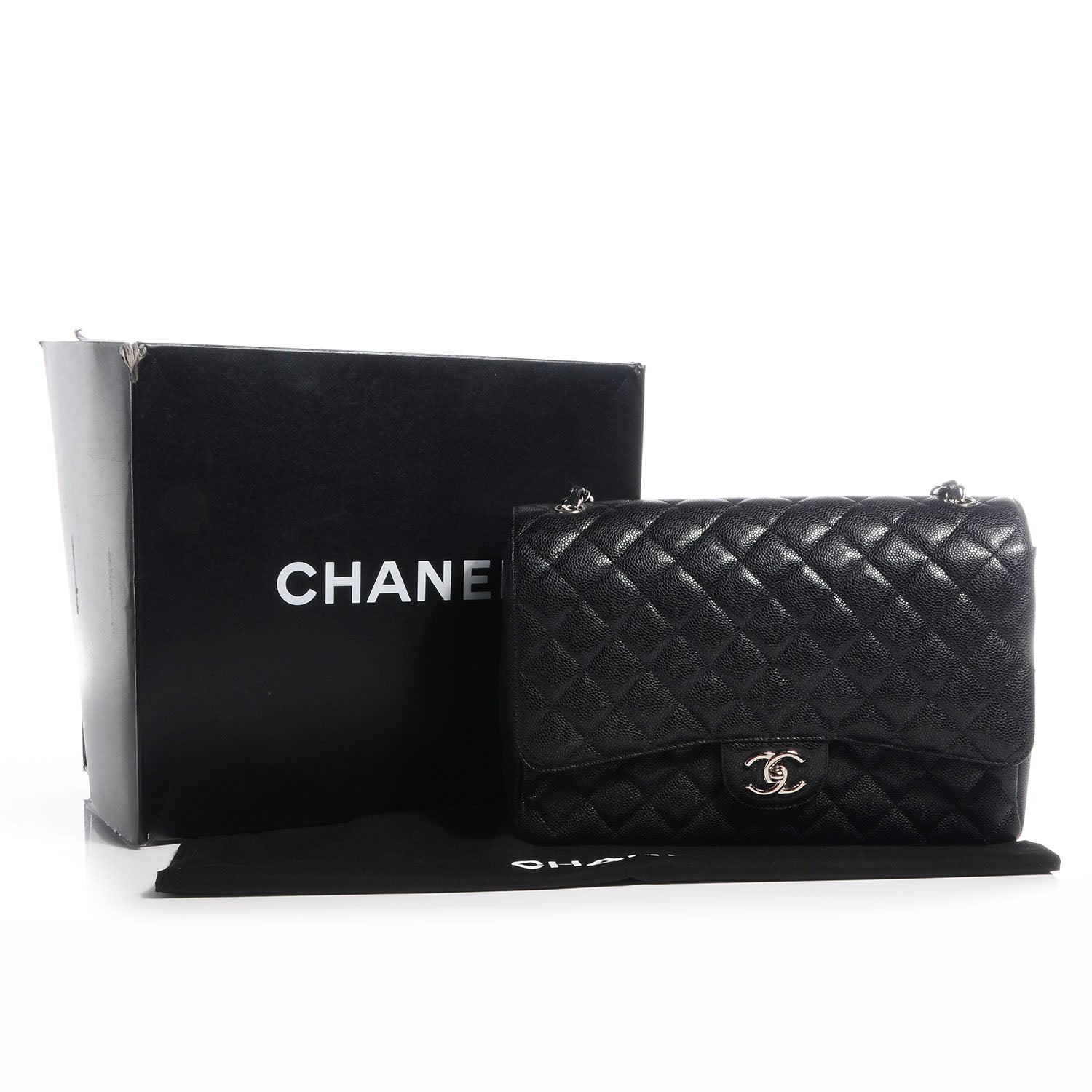 Chanel Caviar Quilted Maxi Double Flap Black 9 of 11