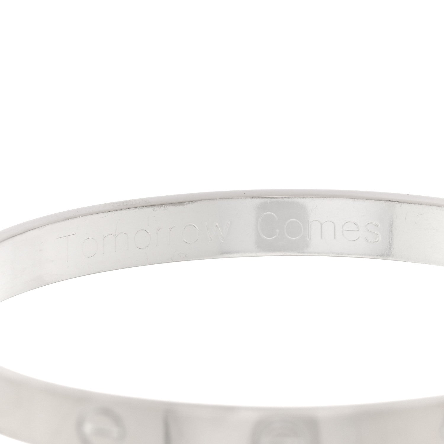 Cartier 18K White Gold LOVE Bracelet 18 8 of 9