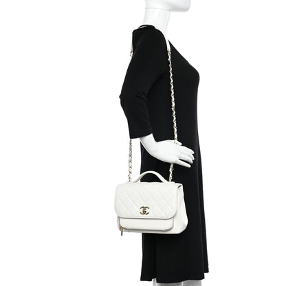 Chanel Caviar Quilted Medium Business Affinity Flap White 2 of 10