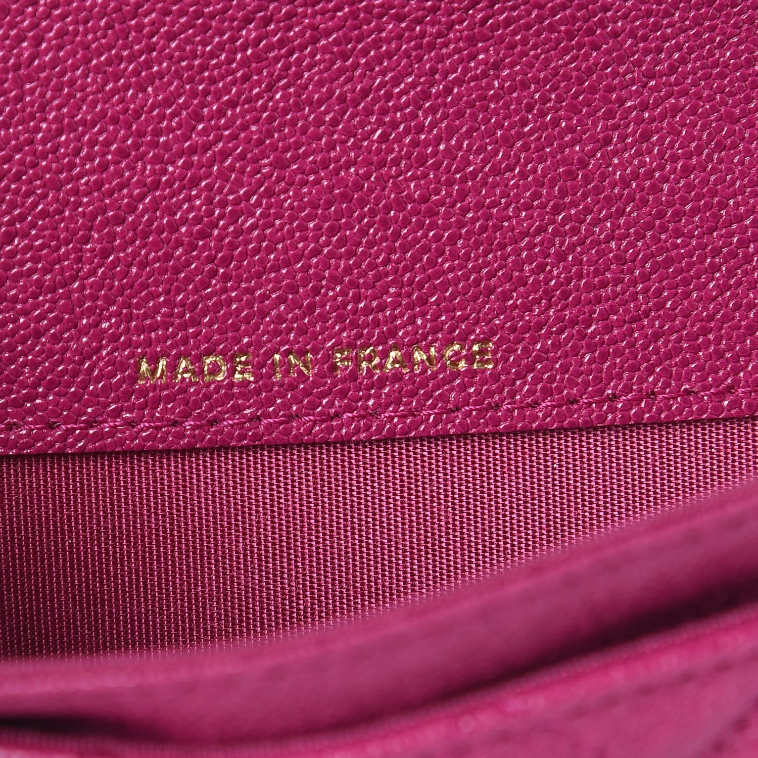 Chanel Caviar Quilted Boy Card Holder Wallet Fuchsia 7 of 9
