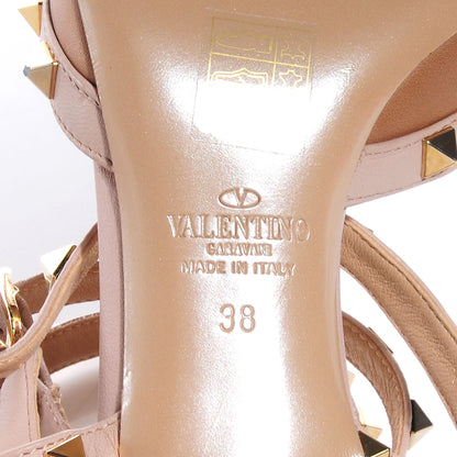 Valentino Garavani Calfskin Nappa Rockstud Ankle Strap 65mm Pumps 38 Light Cuir Poudre 6 of 7