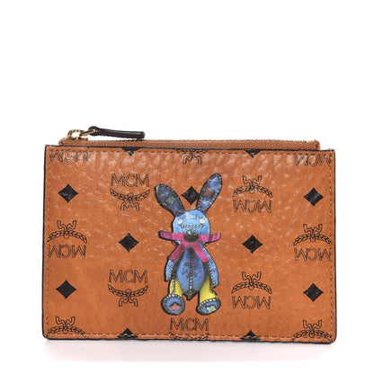 MCM Visetos Rabbit Key Pouch Cognac 1 of 9