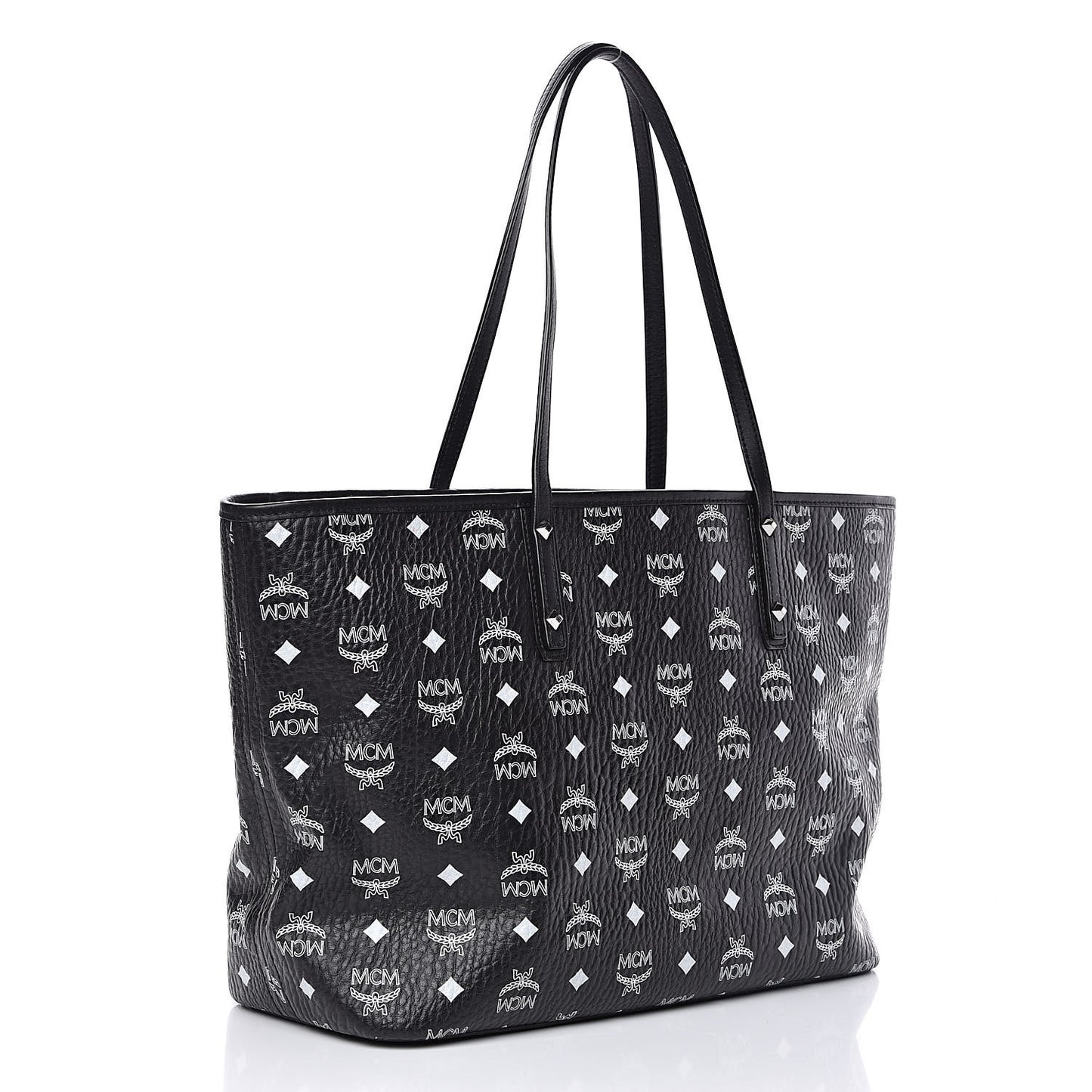 Visetos Medium Anya Zip Top Shopper Tote Black