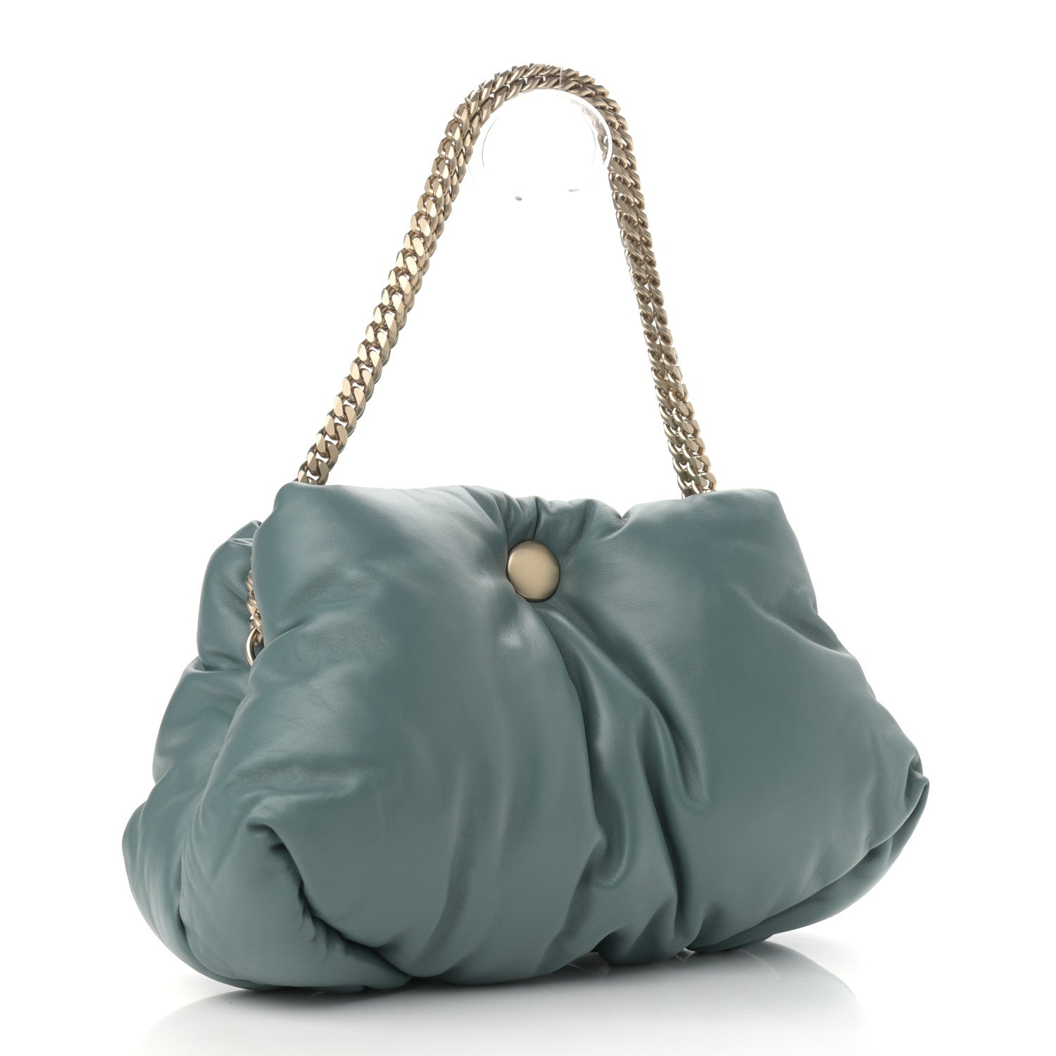 Proenza Schouler Lambskin Puffy Tobo Chain Shoulder Bag Orion Blue 3 of 10